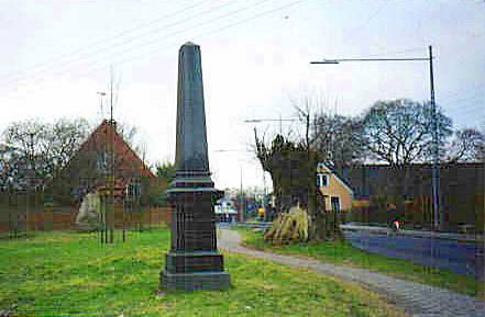 A monument for Peter Lassen in Farum, Denmark
